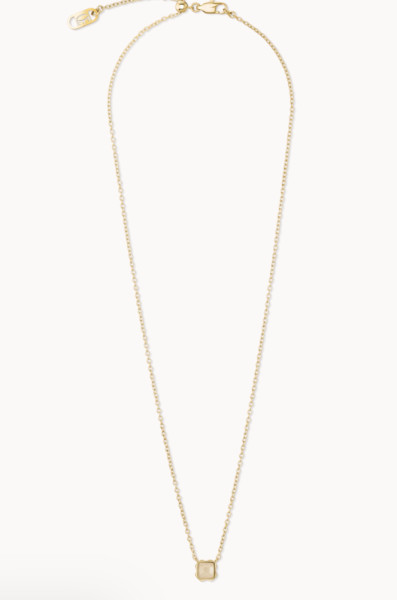 Coeur de Lion Gold Necklace Cream Jade - June